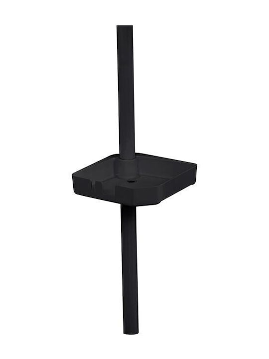 Corner Wall Mounted Bathroom Shelf Metallic Black