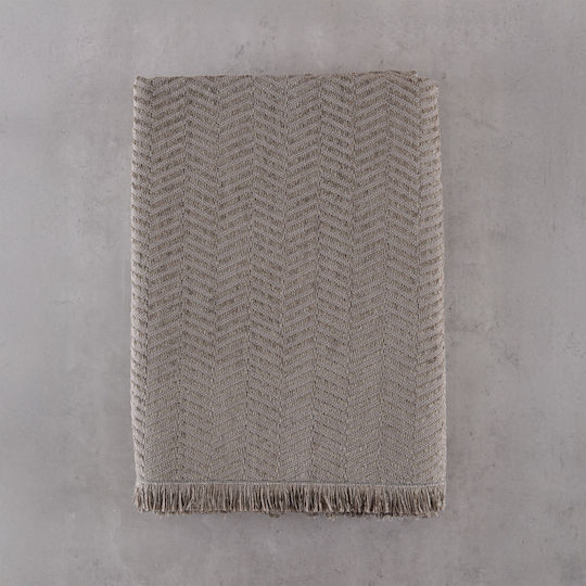 Rythmos Dekorativer Kissenbezug Yard aus 100% Baumwolle Braune 40x40cm