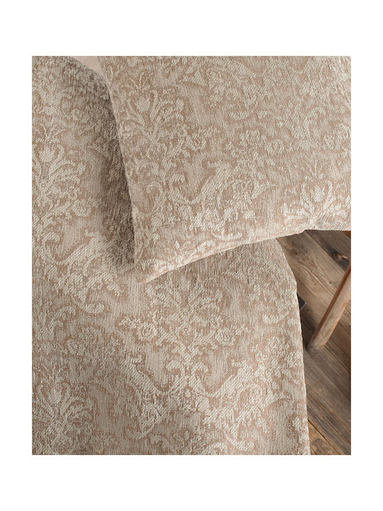 Rythmos Decorative Pillow Case Bianco Made of 100% Cotton Ecru 40x40cm