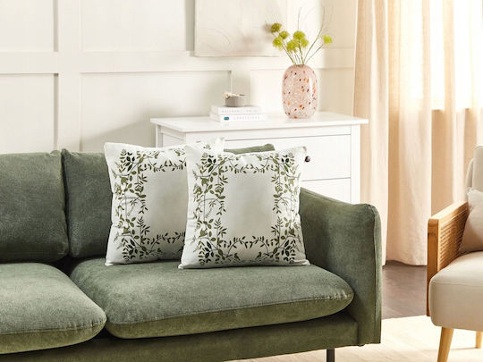 Beliani Throw Pillow Zaleya White 45x45cm