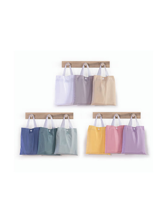 Nef-Nef Homeware Shower Shower Curtain Fabric with Hooks 180x200cm Denim 023859