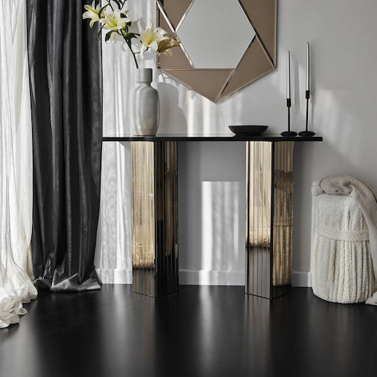 Wooden Console Table Bronze L105xW34xH80cm