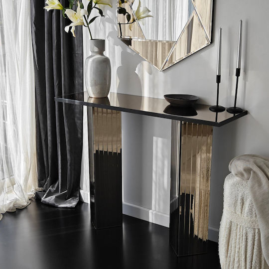 Wooden Console Table Bronze L105xW34xH80cm