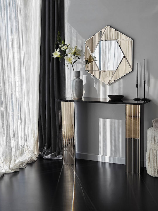 Wooden Console Table Bronze L105xW34xH80cm