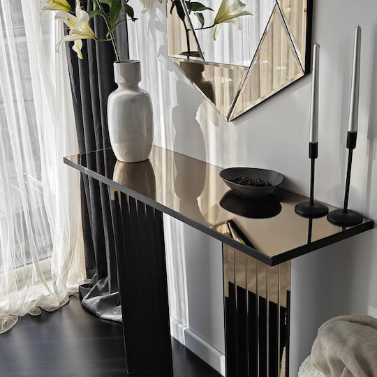 Wooden Console Table Bronze L105xW34xH80cm
