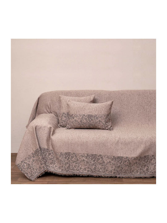 Viopros Armchair Throw Chenille 180x150cm Linen