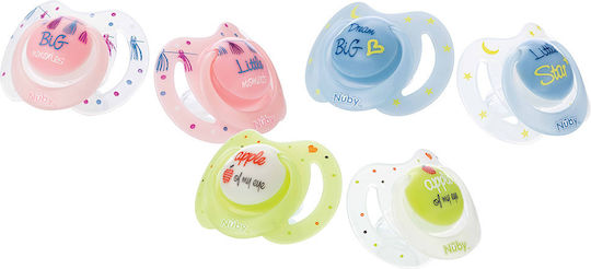 Nuby Orthodontic Pacifiers Silicone Night Blue for 6+ months 2pcs