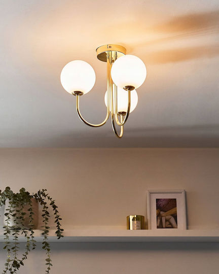 Beliani Ceiling Mount Light White