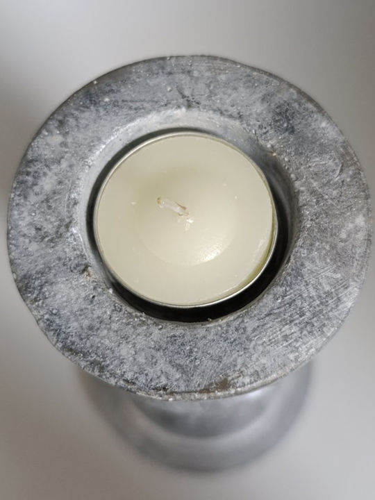 Artekko Candle Holder in Gray Color 7x7x8cm 1pcs