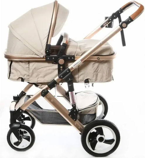 Fiko Cougar Adjustable 2 in 1 Baby Stroller Suitable for Newborn Beige 12.5kg