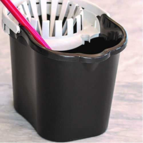 Mop Bucket 16lt Plastic Viomes No.300 Black Set with Wringer