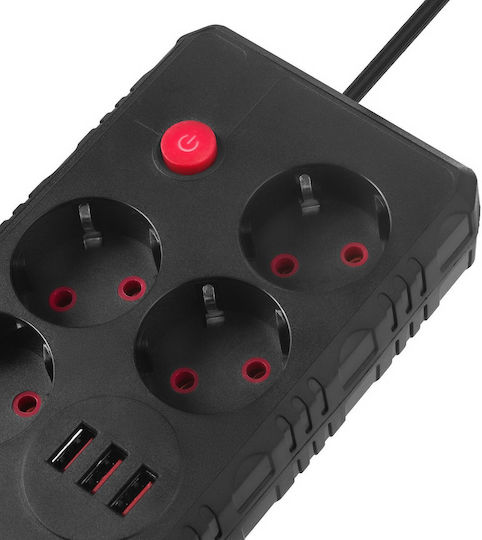 Maclean Energy Power Strip 4 Positions with Cable 1.5m