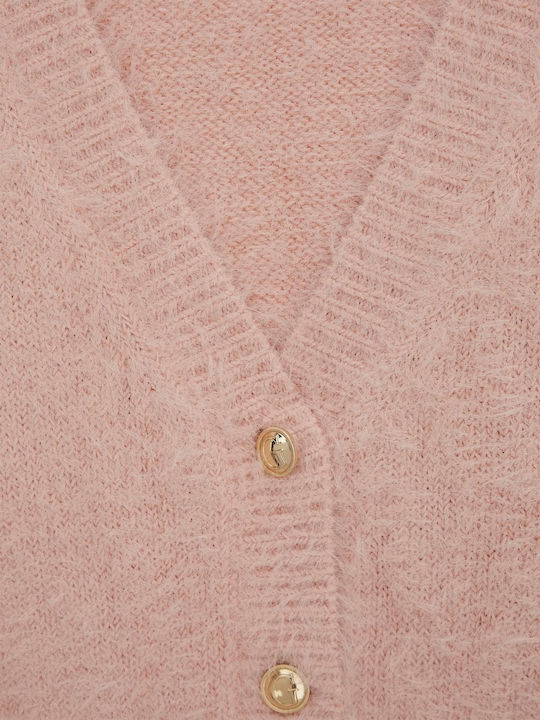 Kids Cardigan Knitted Pink