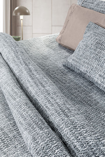 Guy Laroche Beaver Cotton Duvet Cover Set 225x245cm Super King With 2 Pillowcases Titanium