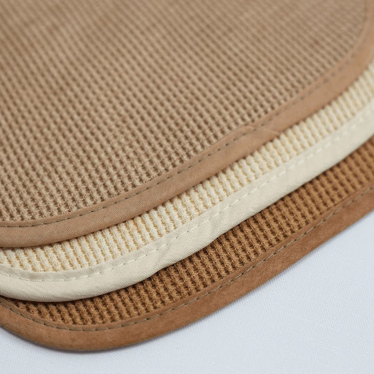Trois Kilos Sept Bib Fabric with Button Brown 6pcs