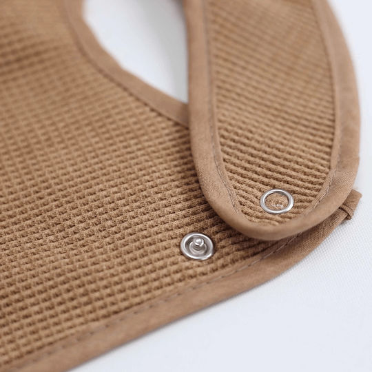 Trois Kilos Sept Bib Fabric with Button Brown 6pcs