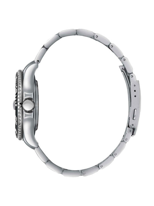 Beverly Hills Polo Club Men's Watch Battery with Silver Metal Bracelet