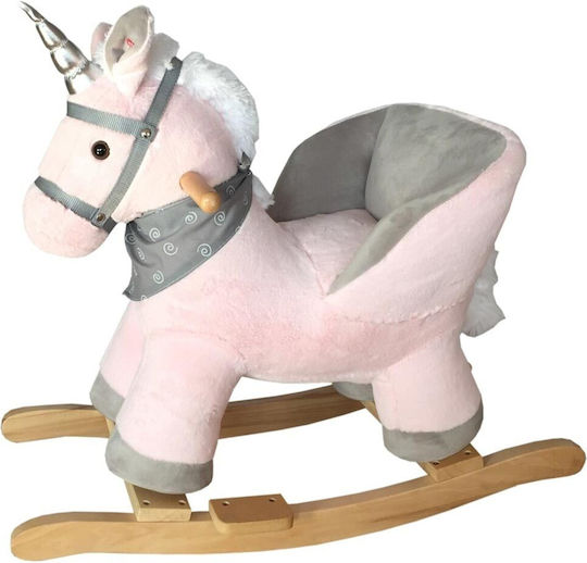 Bakaji Jucărie cu leagăn Unicorn cu sunete Roz