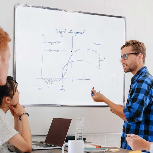 Bakaji Magnetic Hanging Dry Erase Board 90x60cm