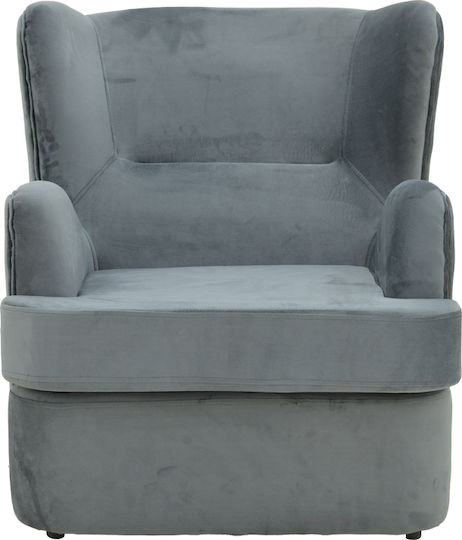 Regalo Samt Sessel Anthrazit 75x88x85cm