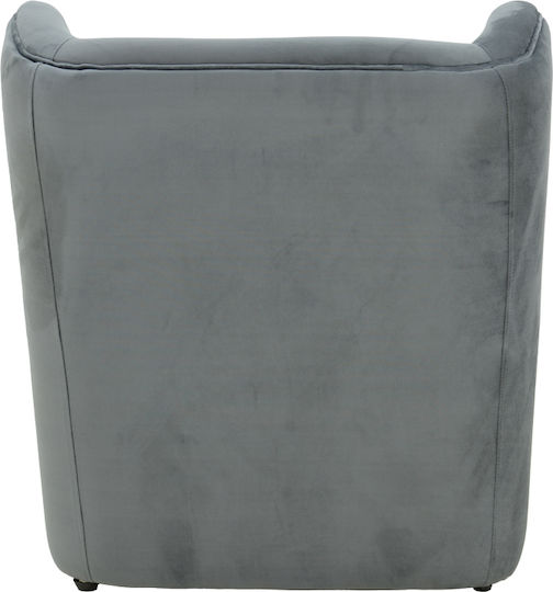 Regalo Samt Sessel Anthrazit 75x88x85cm