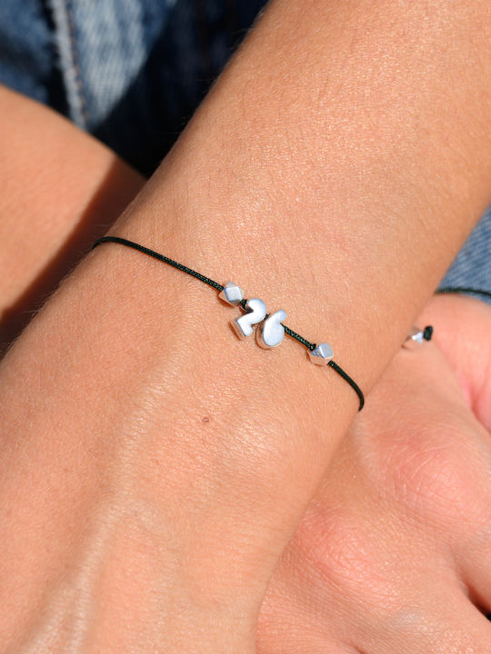 Handmade Kids Bracelet Lucky Charm 2026 Green Zamac Silver Plated