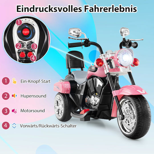Kinder Motorrad Elektroantrieb 6 Volt Rosa