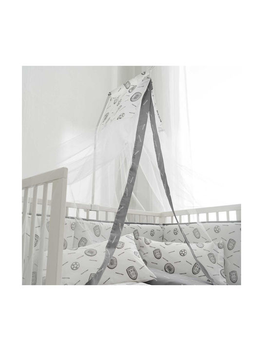 Vesta Home Σετ Βρεφικά Σεντόνια Κούνιας Βαμβακερά Γκρι