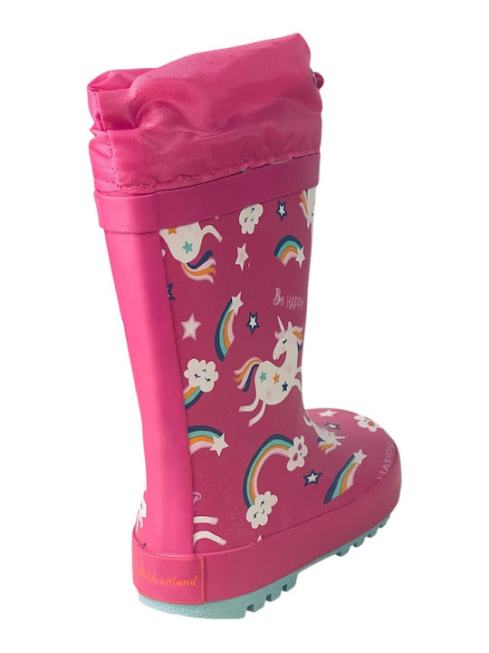 Kids Wellies with Internal Lining Pink