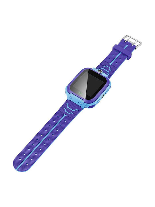 Hoco Kids Digital Watch with GPS and Rubber/Plastic Strap Blue
