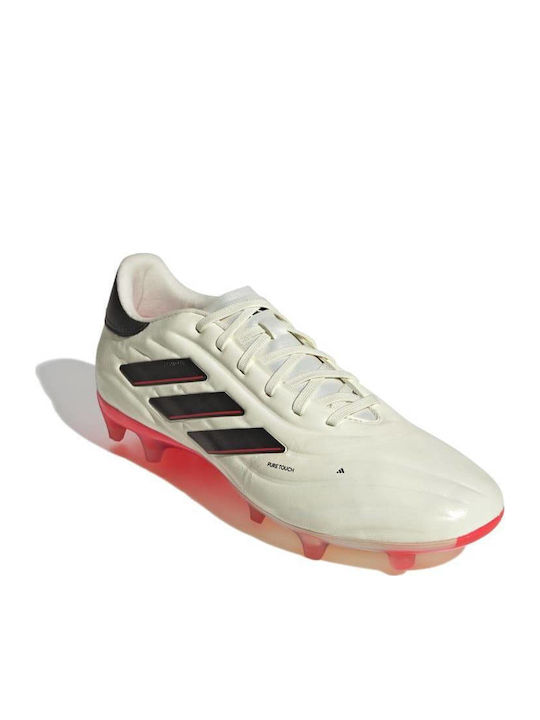 adidas Copa Pure.2 Pro Fußballschuhe mit Stollen Ivory / Core Black / Solar Red