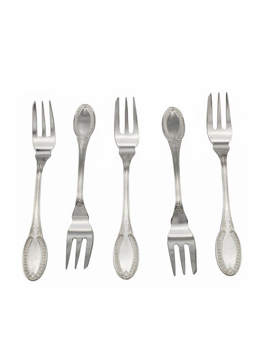 Savvas Design Gabel-Set Tabelle Edelstahl Silber 5Stück