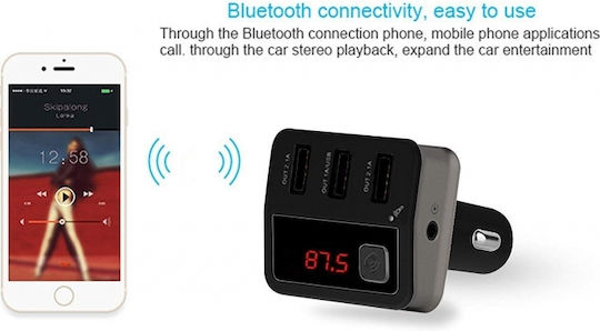 Pyramid FM Transmitter Αυτοκινήτου με Bluetooth / USB / AUX