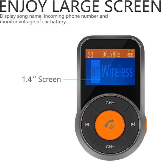 Pyramid FM Transmitter Αυτοκινήτου με Bluetooth / AUX / USB / MicroSD