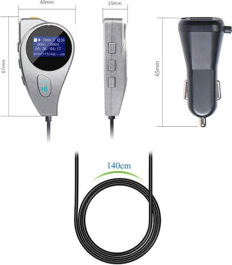 Pyramid FM Transmitter Αυτοκινήτου mit Bluetooth / USB / AUX