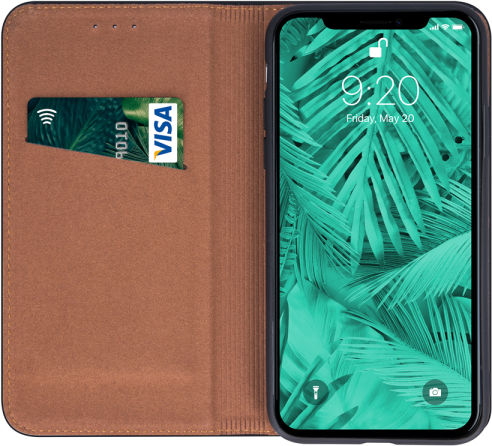 Senso Genuine Книга Кожа Черен (Redmi 15C)