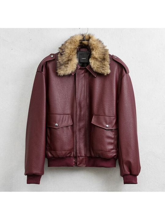 Damen Bikerjacke Bordeaux