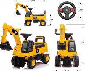 Milly Mally CAT Excavator Ride On for 12+ Months Yellow