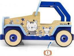 Milly Mally Explorer Cat and Mouse Baby Walker for 12+ Months Light Blue