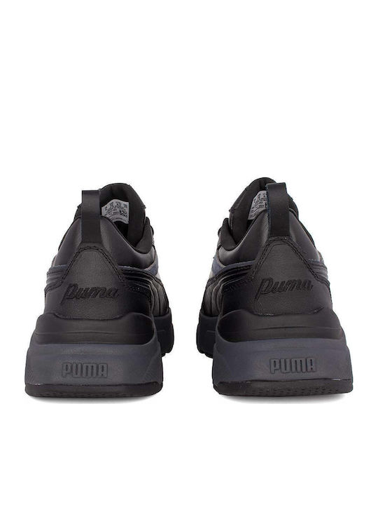 Cassia Lux Damen Chunky Sneakers Schwarz