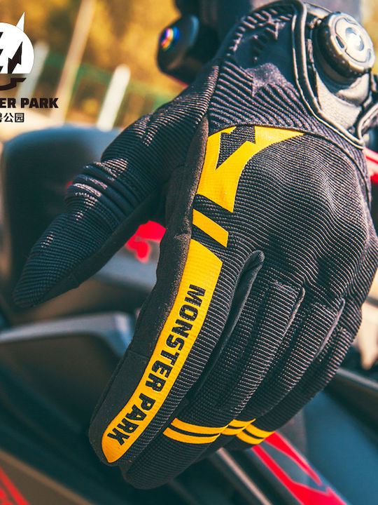 Monster Park SSG-001 Men's Motorcycle Gloves All Seasons Yellow / Gray