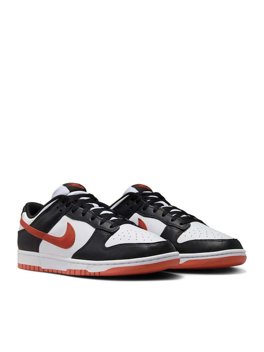 Dunk Low Retro Sneakers White / Dragon Red-black