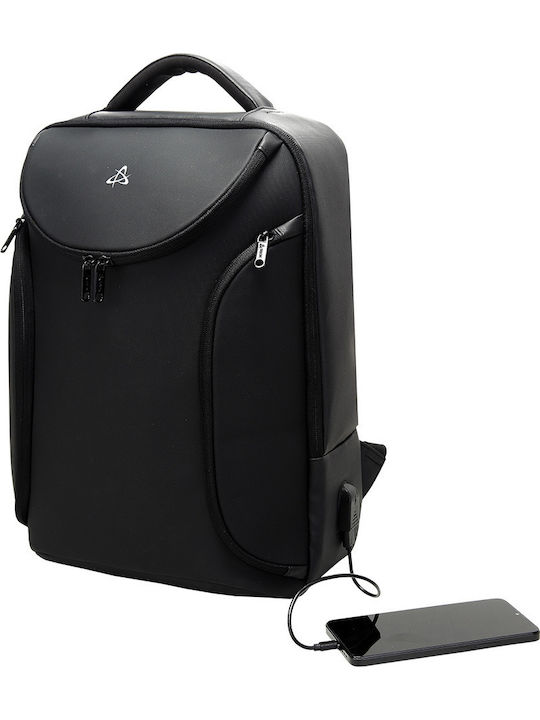 Sbox Αδιάβροχη Τσάντα Πλάτης για Laptop με Θύρα USB σε Μαύρο χρώμα NSS-2453