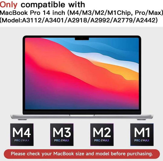 Techsuit Visionprox Anti-blue Light Macbook Pro 14" 2024 Matte Clear