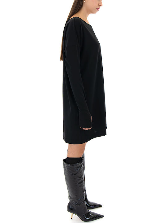 Mini Kleid Drapiert Black