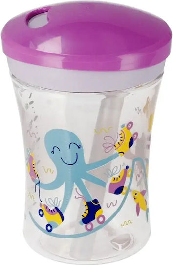 Nuk Παιδικό Ποτηράκι "Action" από Πλαστικό Μωβ 230ml για 12m+ 4008600317340