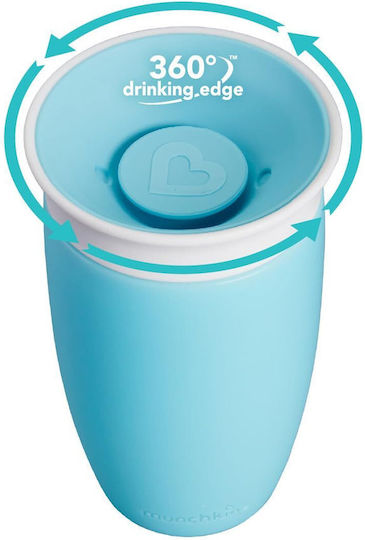 Munchkin Baby & Toddler Cups Miracle 360 Sippy Cup from Plastic Blue 2 Pieces 296ml for 12m+