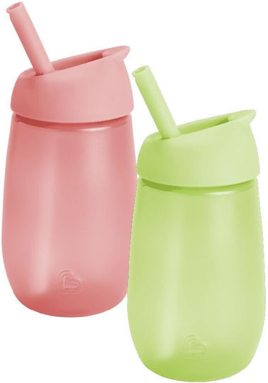 Munchkin Παιδικά Ποτηράκια Sippy Cups από Πλαστικό Ροζ 2τμχ 296ml
