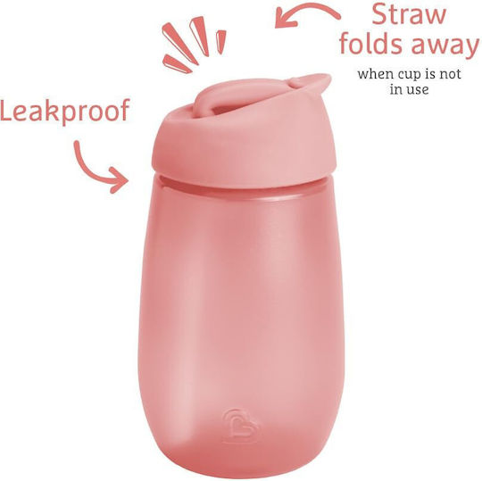 Munchkin Παιδικά Ποτηράκια Sippy Cups από Πλαστικό Ροζ 2τμχ 296ml