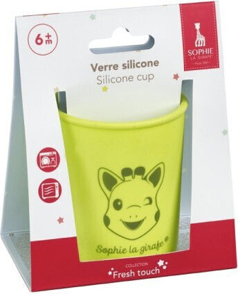 Sophie La Girafe Baby Cup made of Silicone Green for 6m+m+